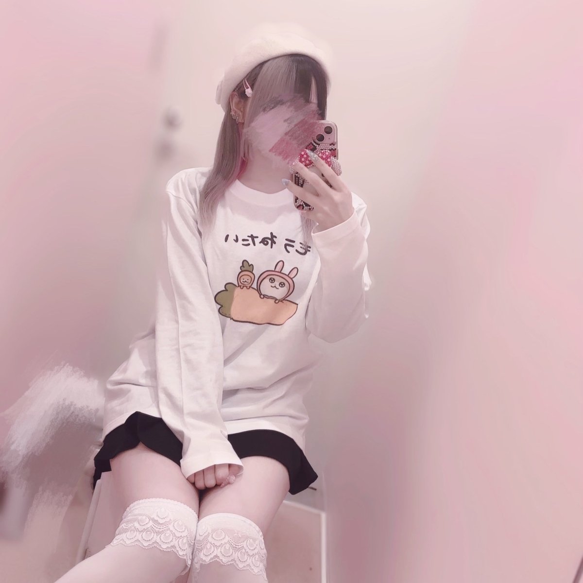 《クソハムちゃん×LAFARY》スイ~ツでちゅ!ロングスリーブTシャツ - LAFARY ONLINE