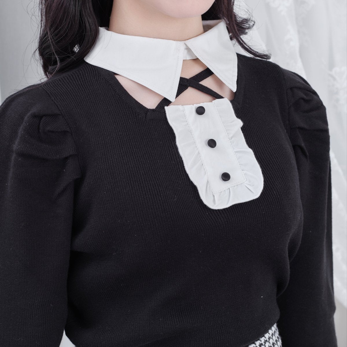 【Melsick】クロスシャツブラウス - LAFARY ONLINE