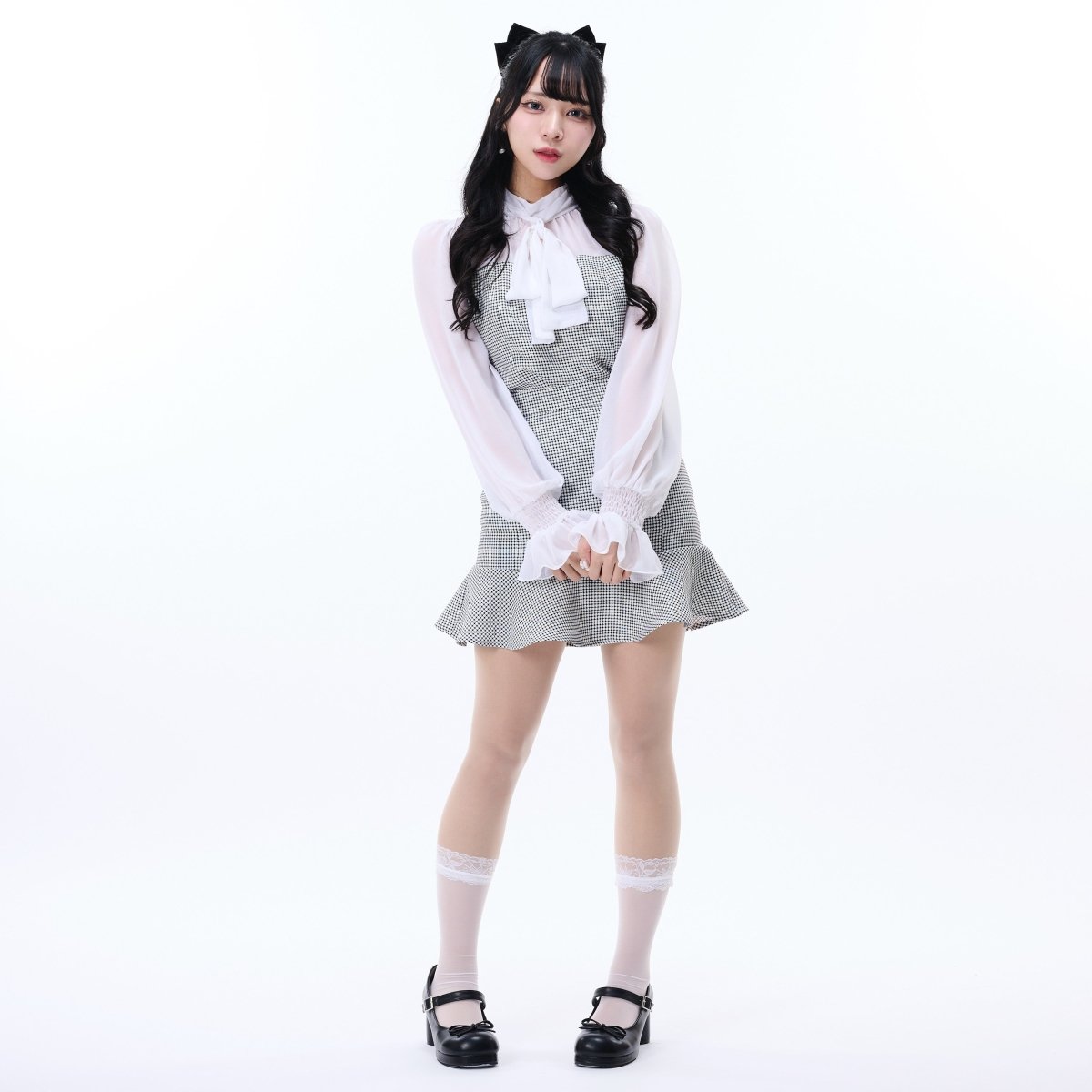 【Melsick】ツイードビスチェブラウス - White - LAFARY ONLINE