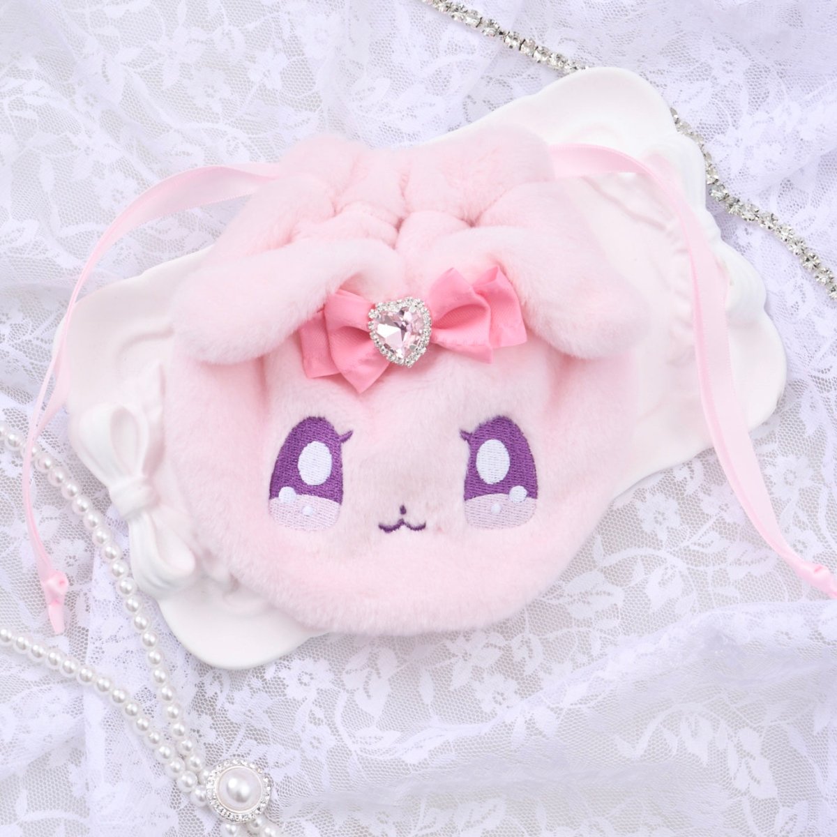 《ラヴちゃん》ラヴちゃん ふわふわ巾着ポーチ - LAFARY ONLINE