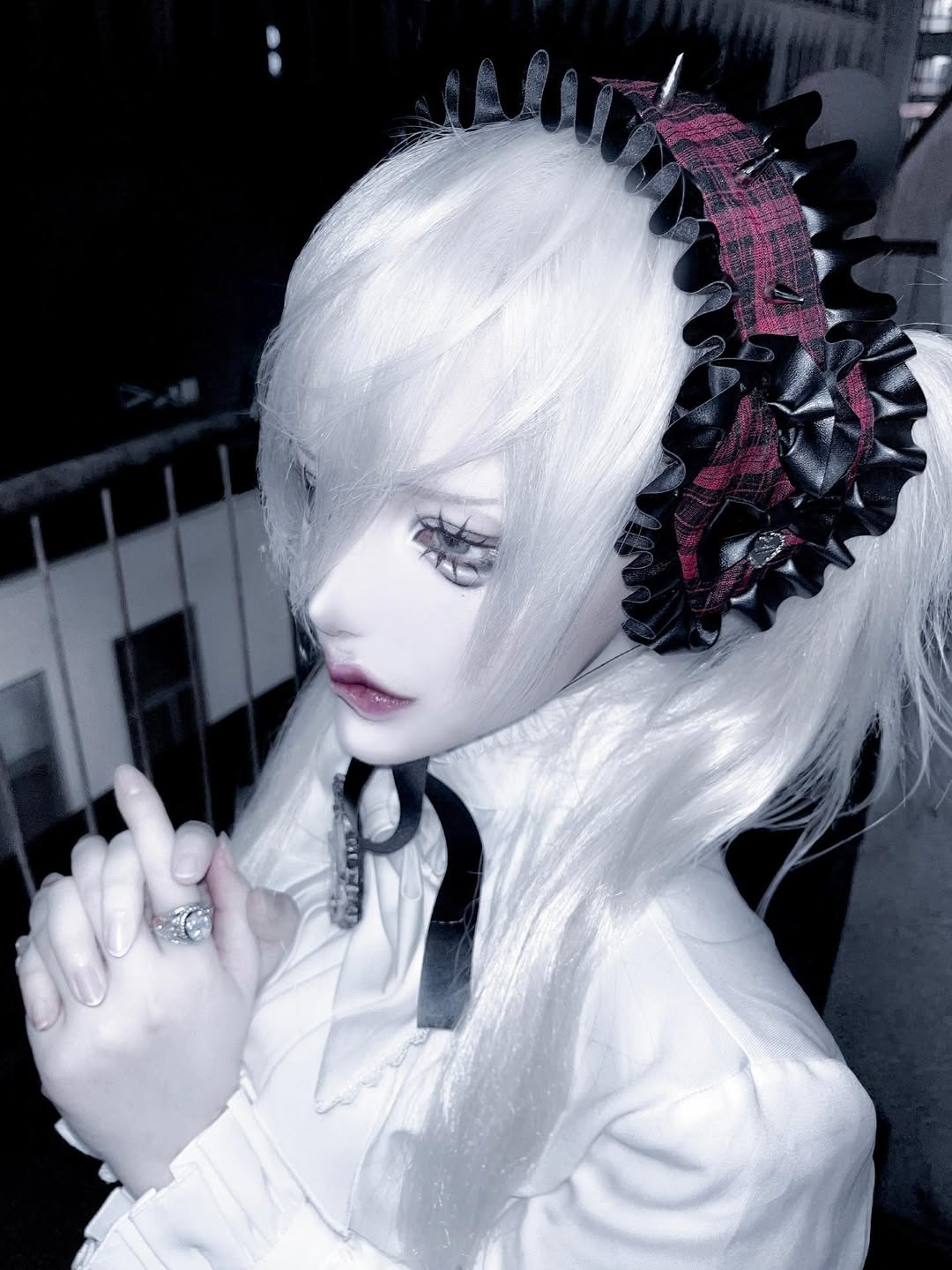 《mine》レザーハート ヘッドドレス