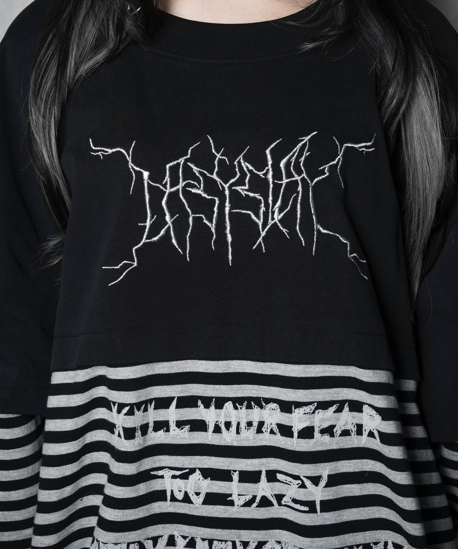 【LAZY SLAY】レイヤープリントロンT