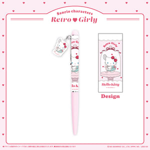 《LAFARYオリジナル》レトロガーリー チャームつきボールペン ハローキティ 1