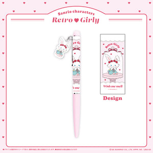 《LAFARYオリジナル》レトロガーリー チャームつきボールペン ウィッシュミーメル 1