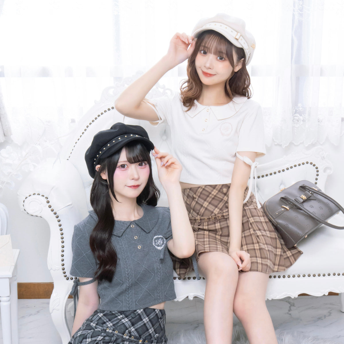 チャコールグレー:163cm/アイボリー:161cm
