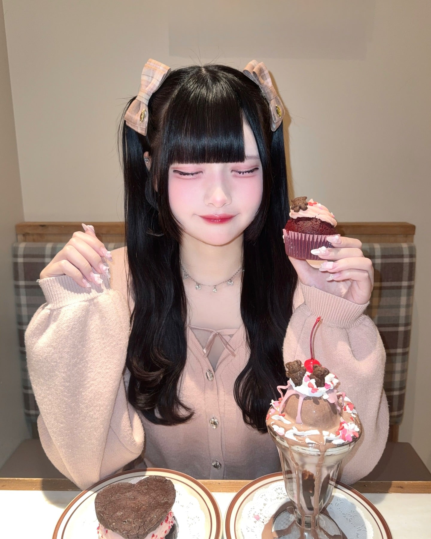 《LAFARY》チェックリボン