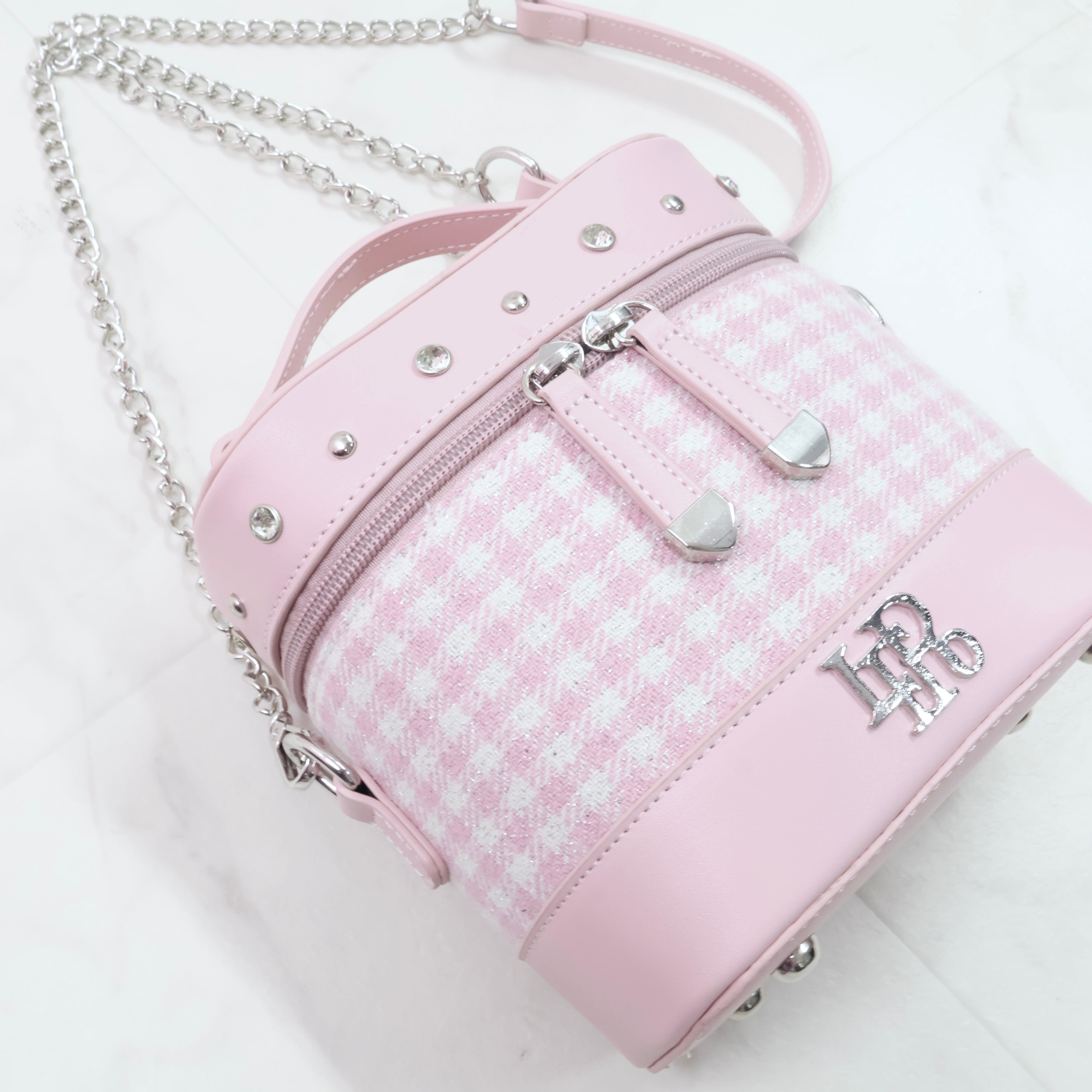 LAFARY closet》ギンガム合皮バニティバッグ- LAFARY ONLINE