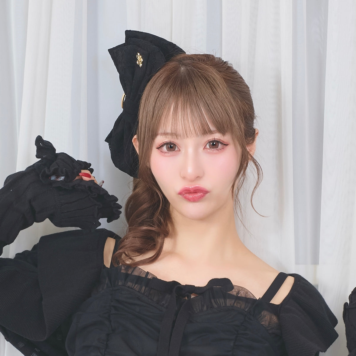 《LAFARY closet》レースリボンバンスクリップ