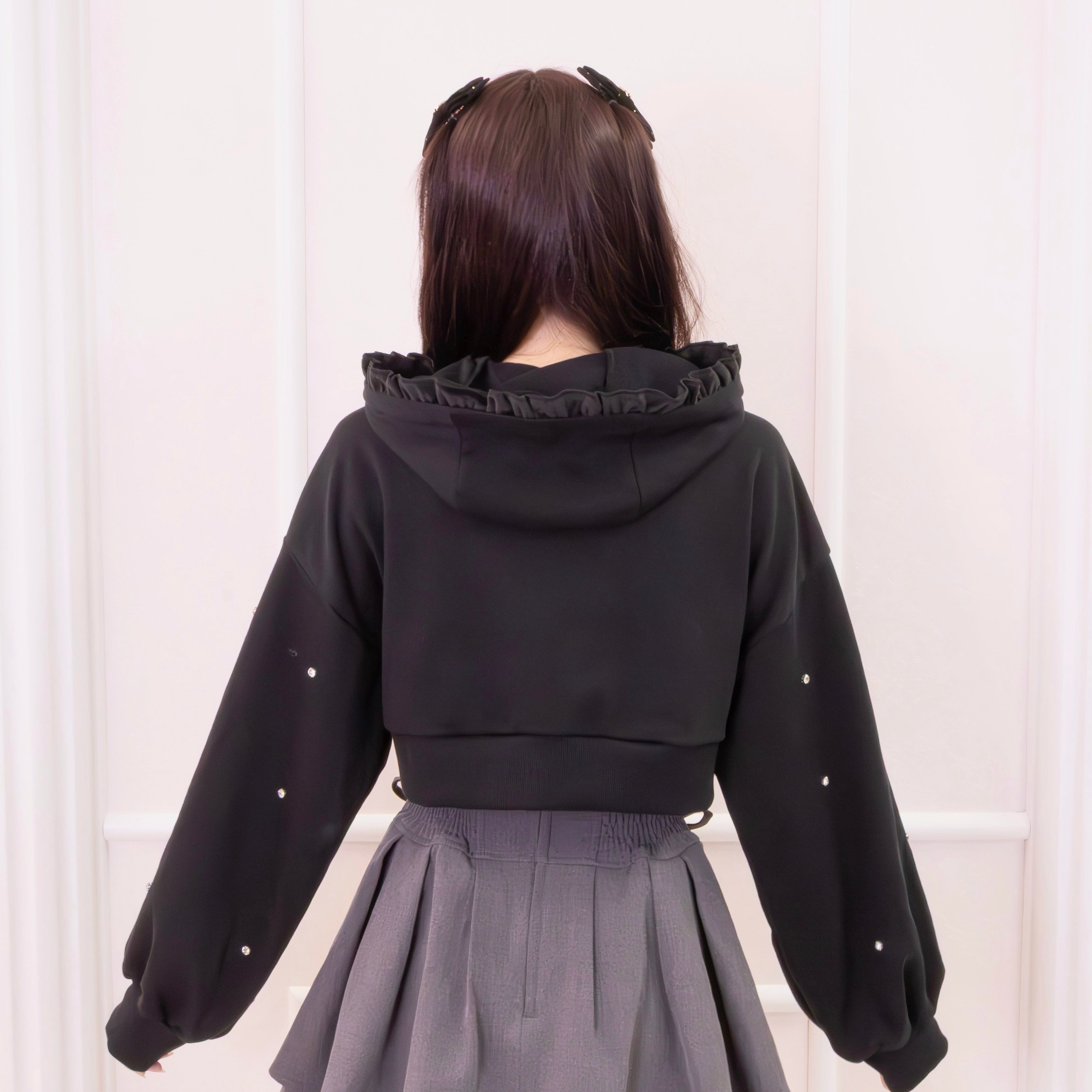 《LAFARY》ベロアフリルパーカー