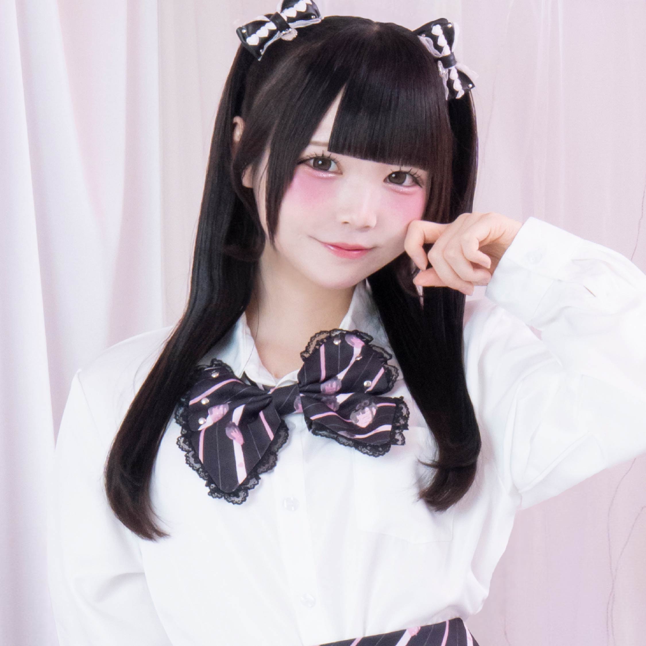 【ひぃちゃん】 ビビちゃん×mine》いちご刺繍リボンタイ- LAFARY ONLINE