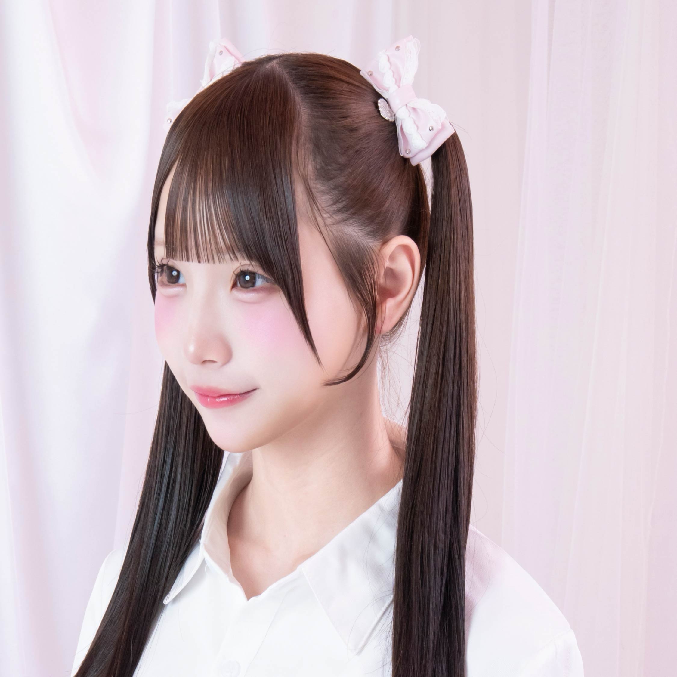 《ビビちゃん×mine》ハートレザーフリルリボン