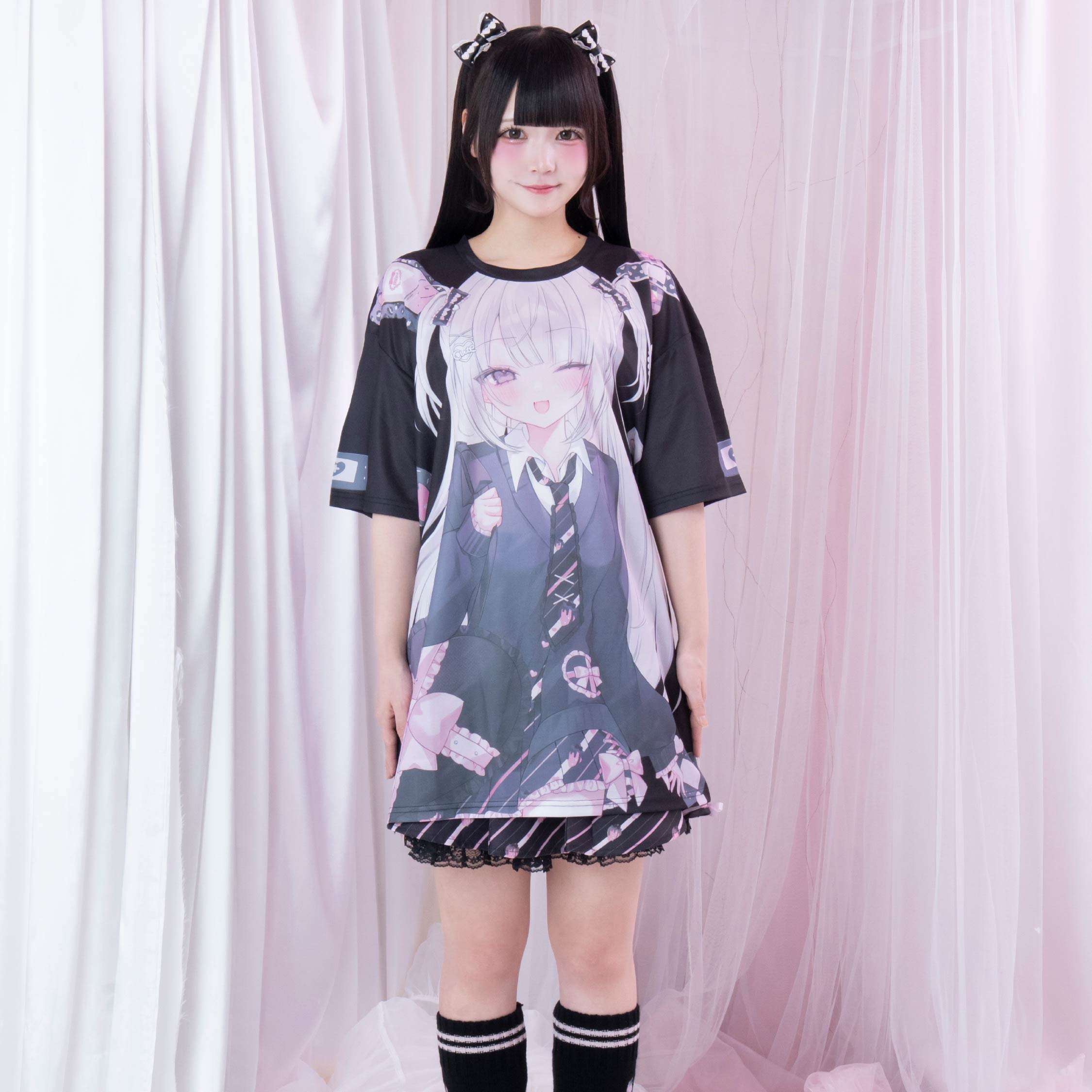 《ビビちゃん×mine》フルグラフィックTシャツ