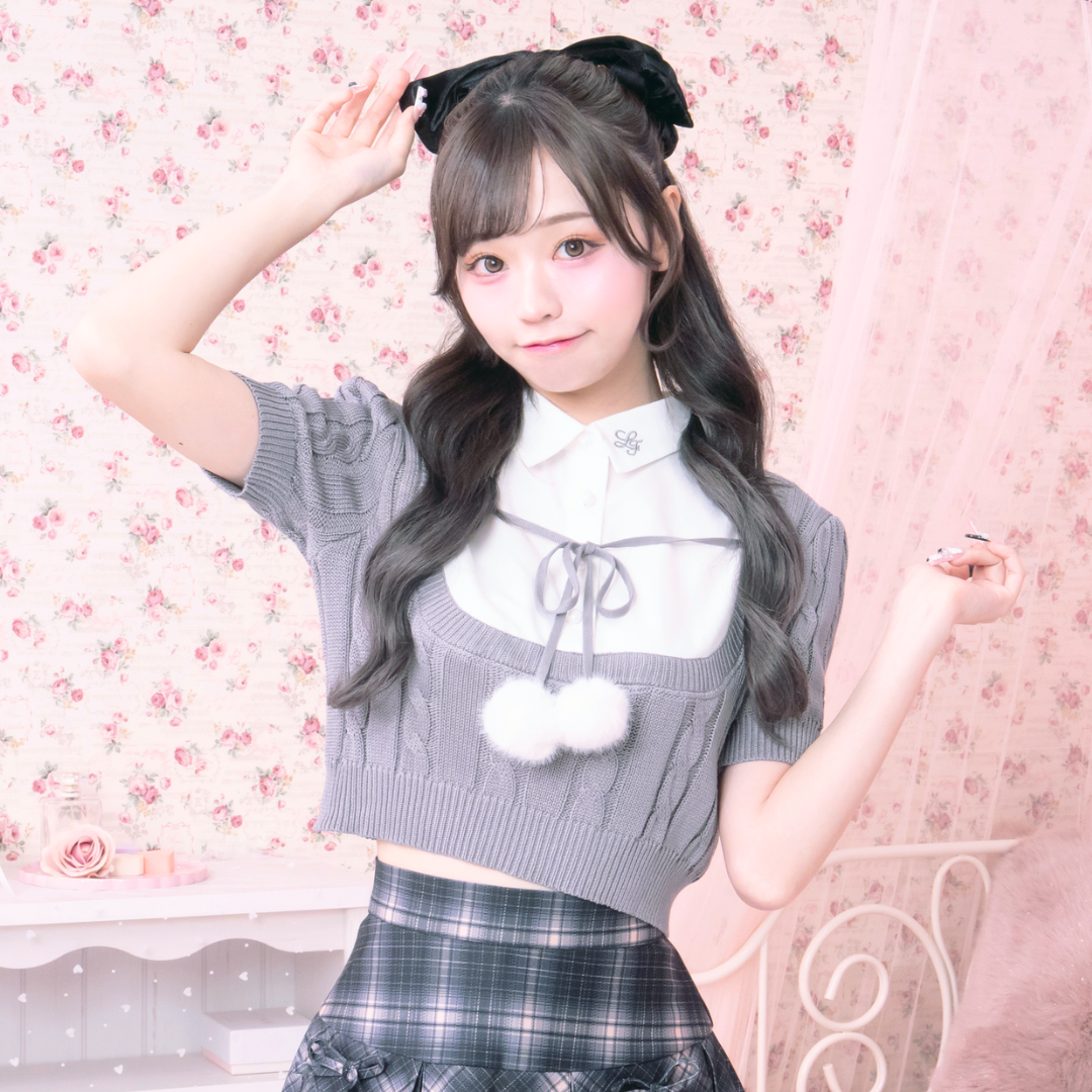 《LAFARY closet》シャツレイヤードニット