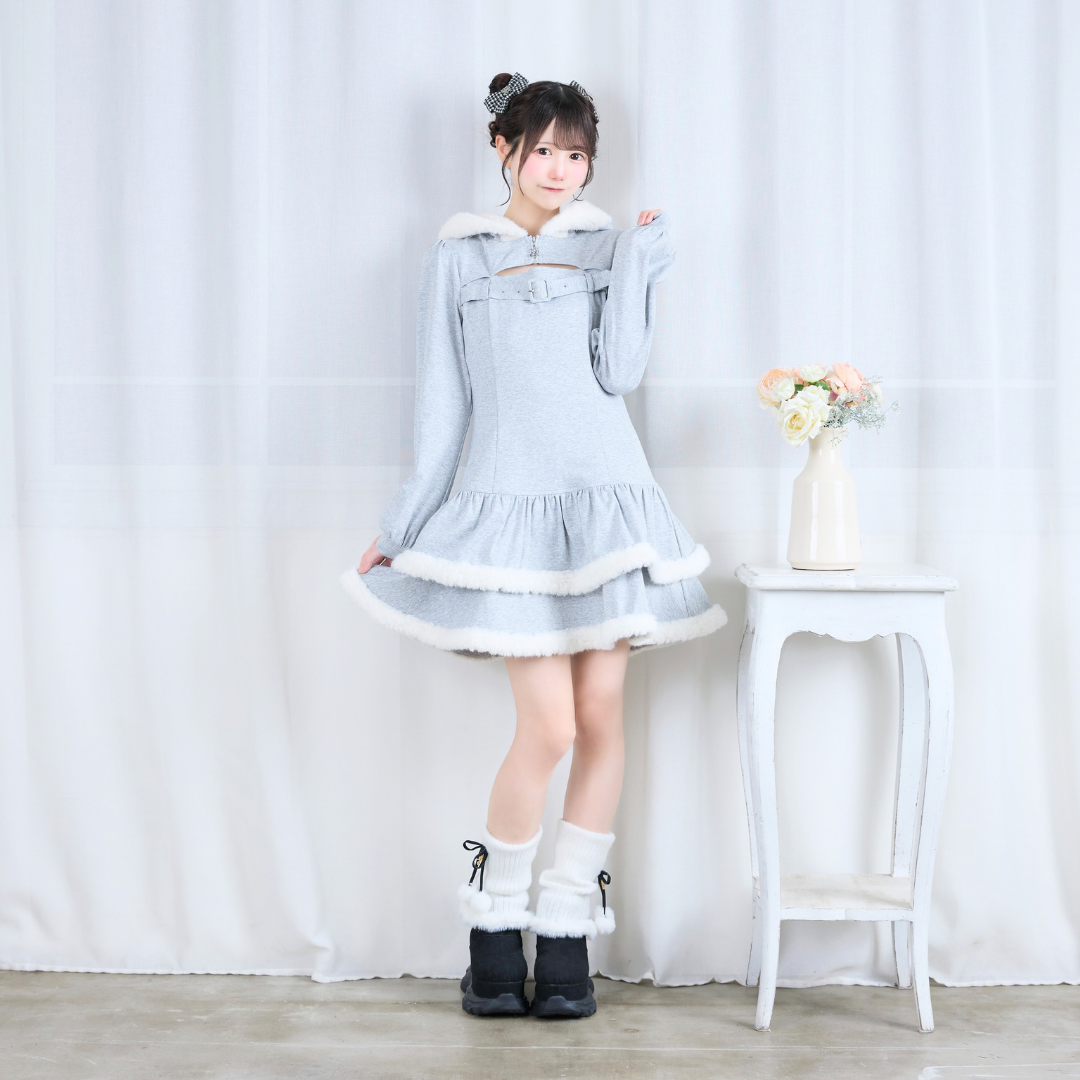 《LAFARY closet》ルーズニット厚底ブーツ