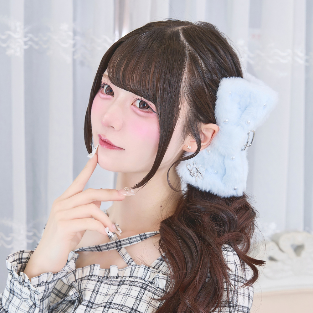 《LAFARY closet》ファーリボンバンスクリップ