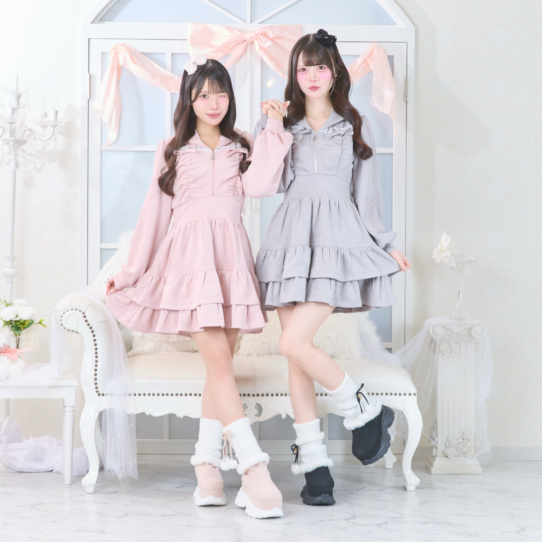 ピンク:152cm/グレー:163cm
