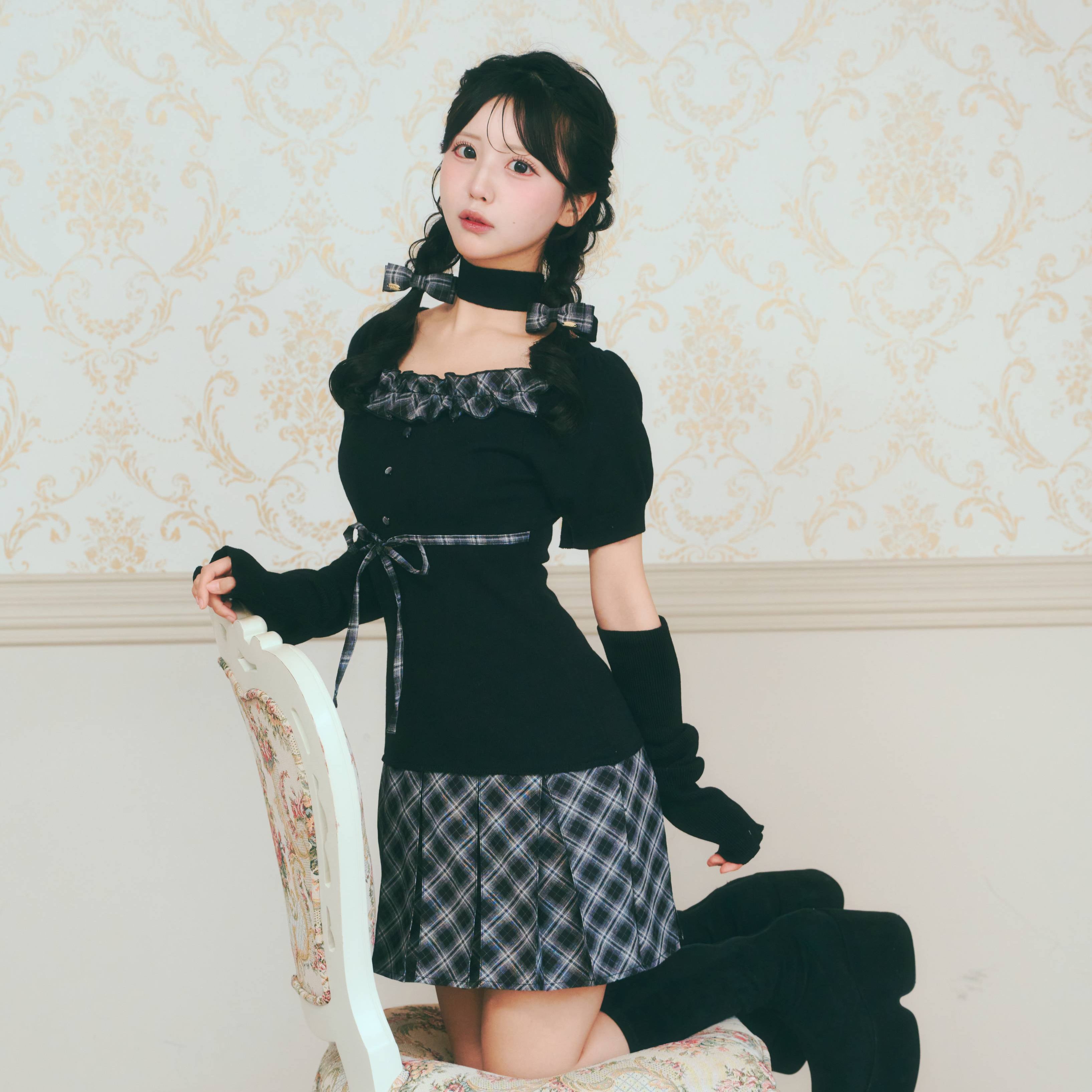 《LAFARY》ドッキングニットワンピース