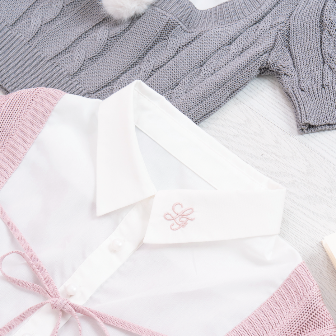 《LAFARY closet》シャツレイヤードニット