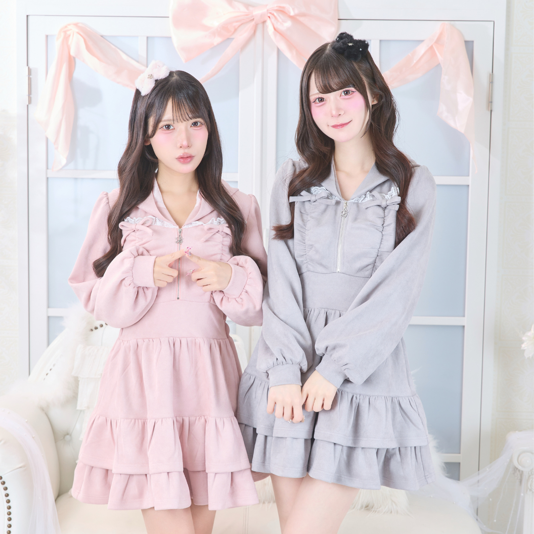 ピンク:152cm/グレー:163cm
