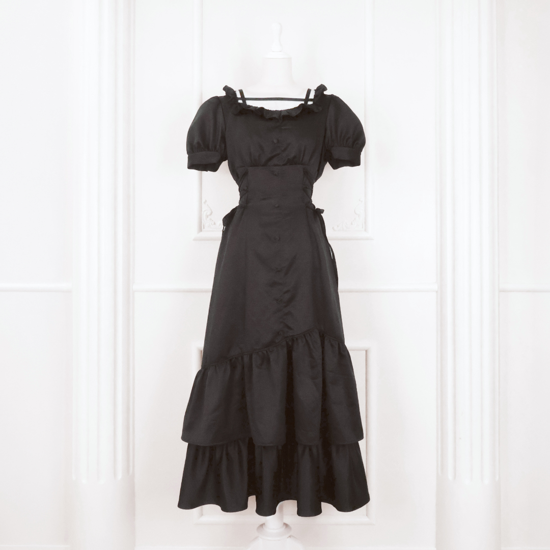 《LAFARY closet》スピンドルティアードロングワンピ