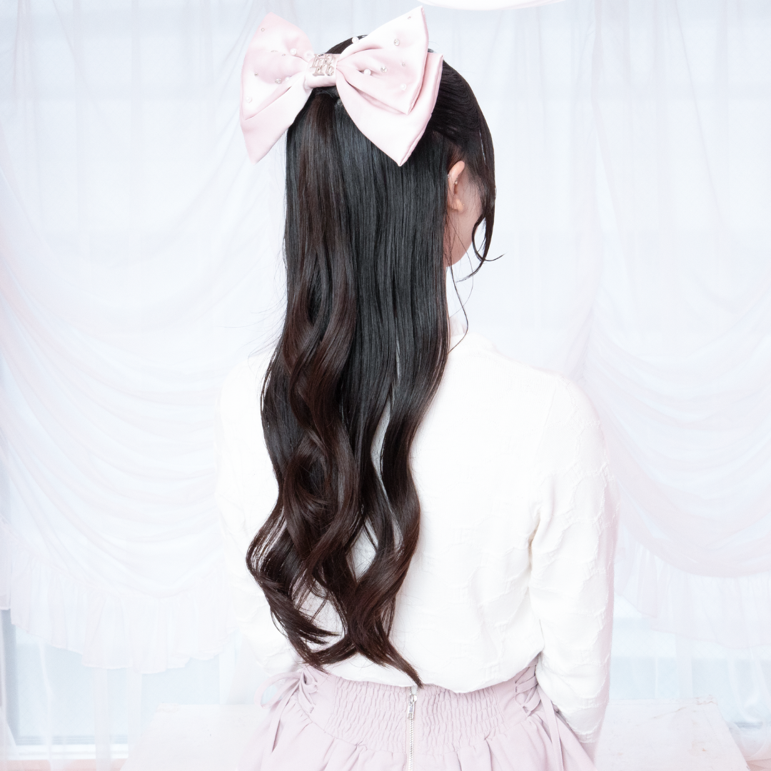 《LAFARY closet》ビジューサテンリボンバレッタ