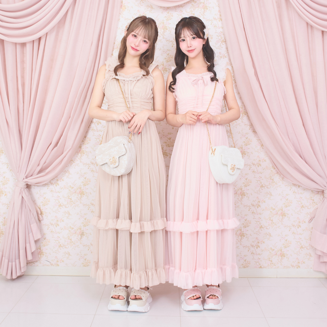 《LAFARY closet》チュールレースハートバッグ