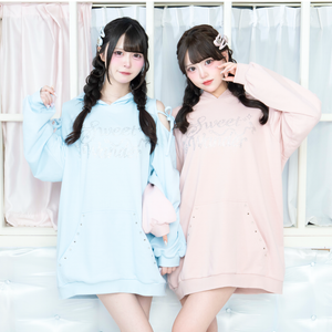 《LAFARY closet》ラインストーンロゴパーカー 2