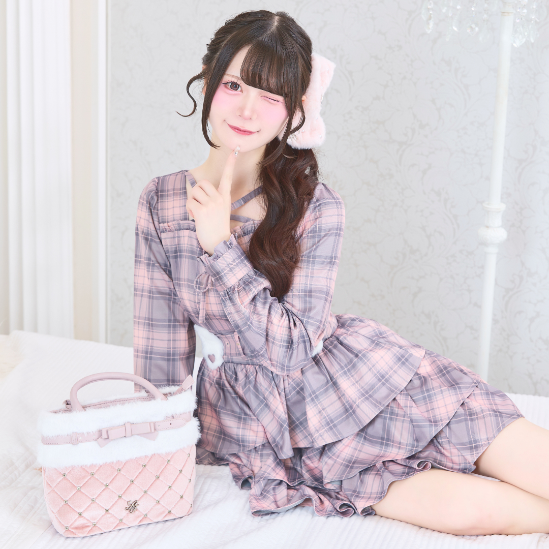 ピンクチェック:163cm