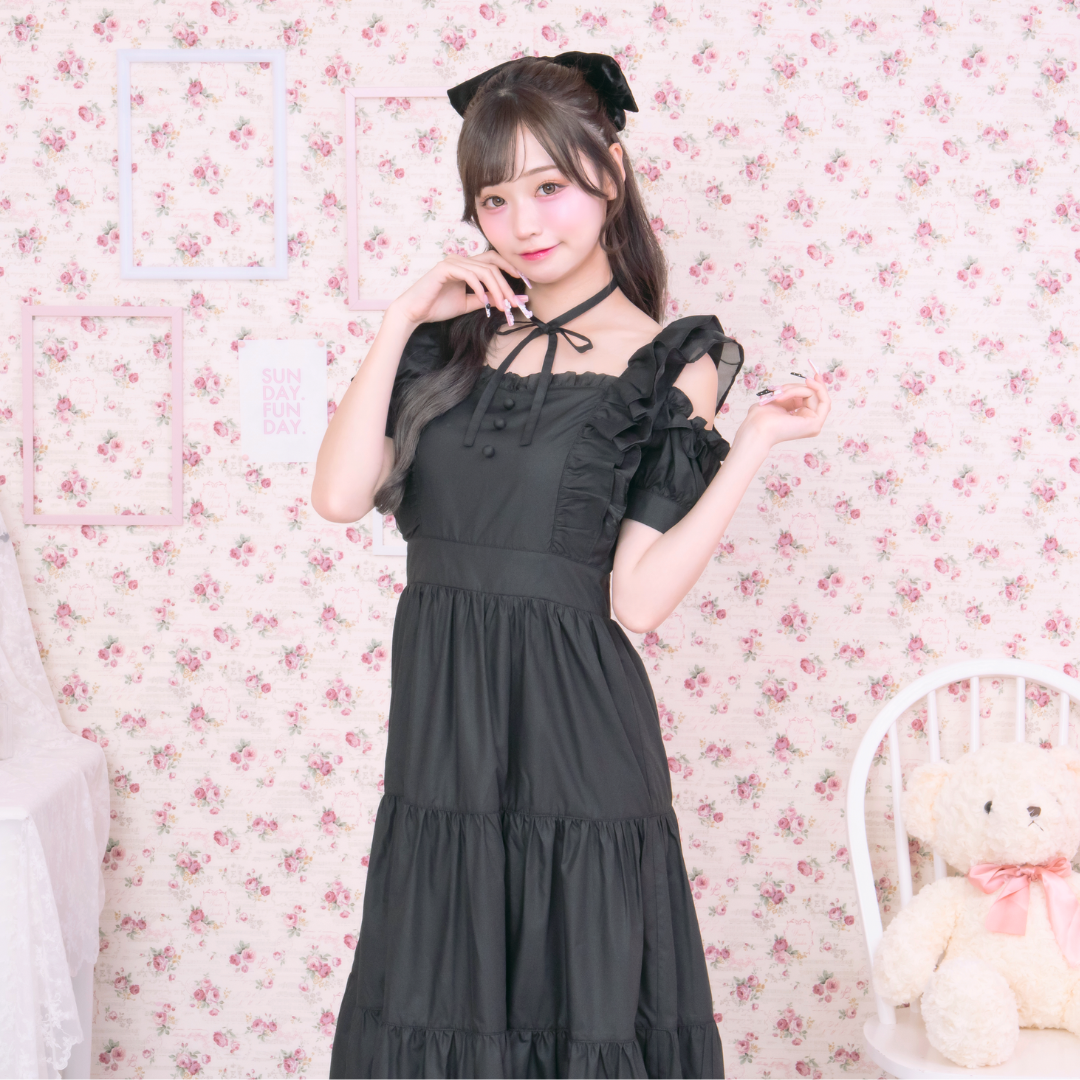 《LAFARY closet》ティアードロングワンピ