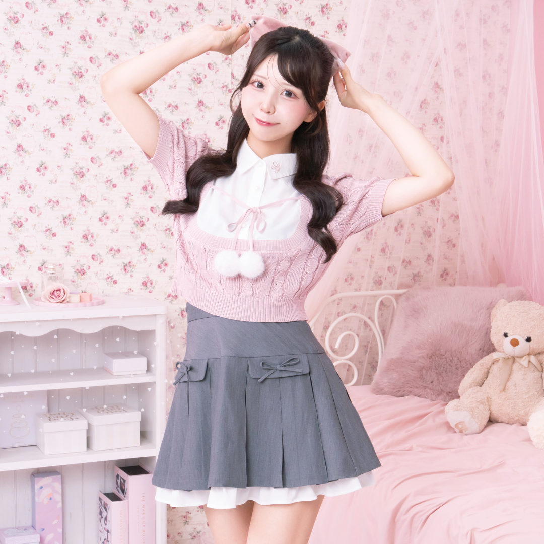《LAFARY closet》シャツレイヤードニット