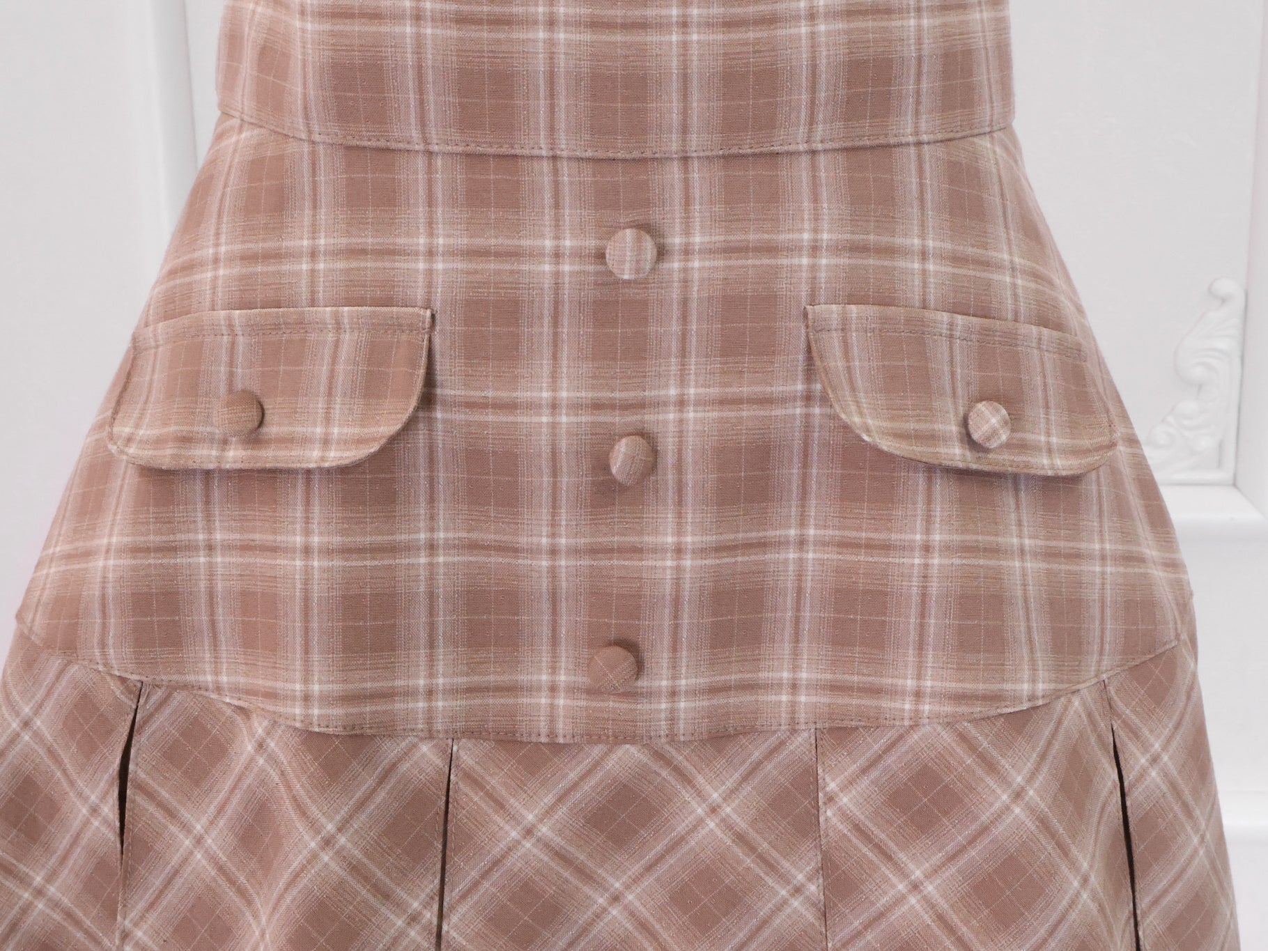 《LAFARY》フラップチェックプリーツスカート