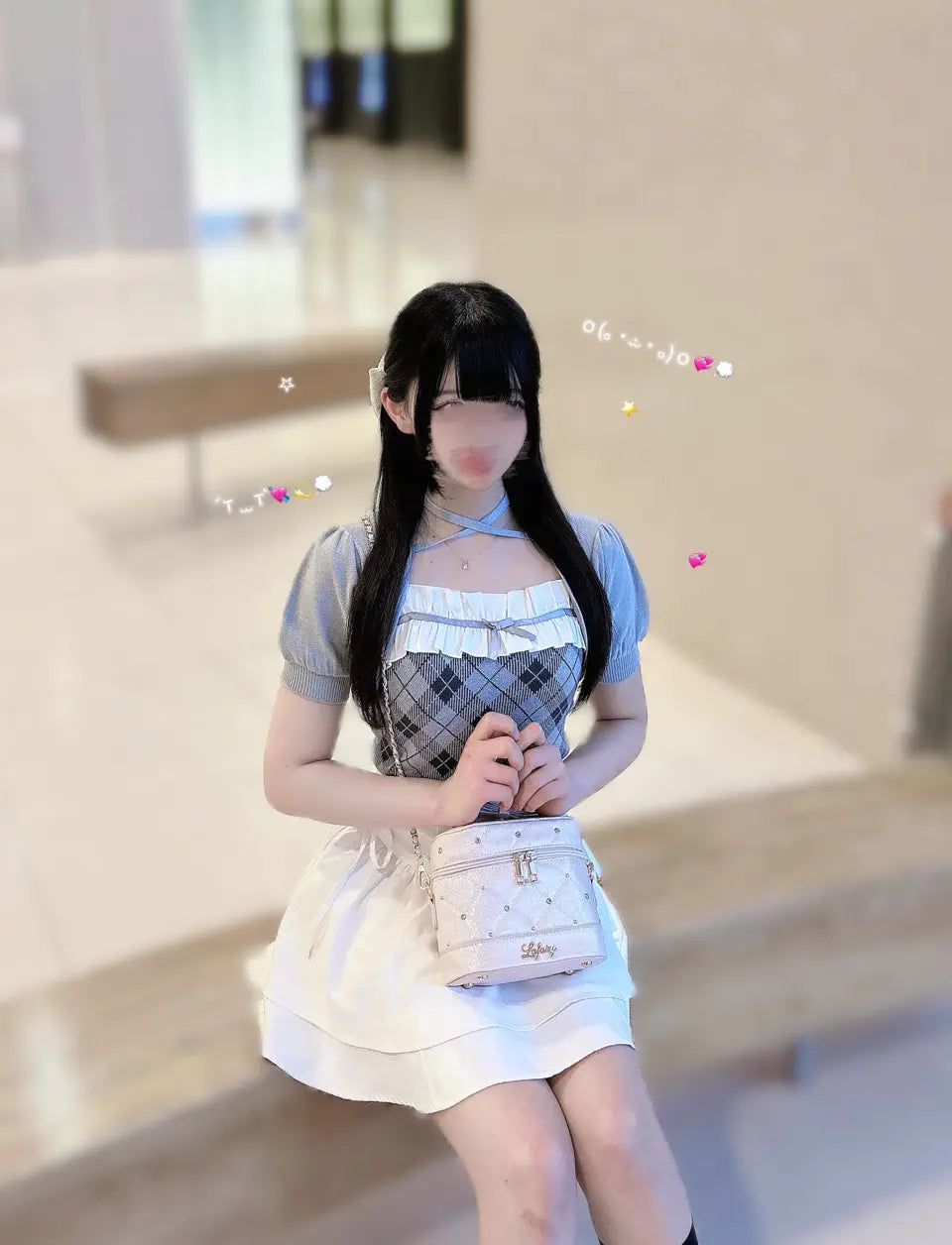 《LAFARY closet》チェックアンサンブルニットトップス