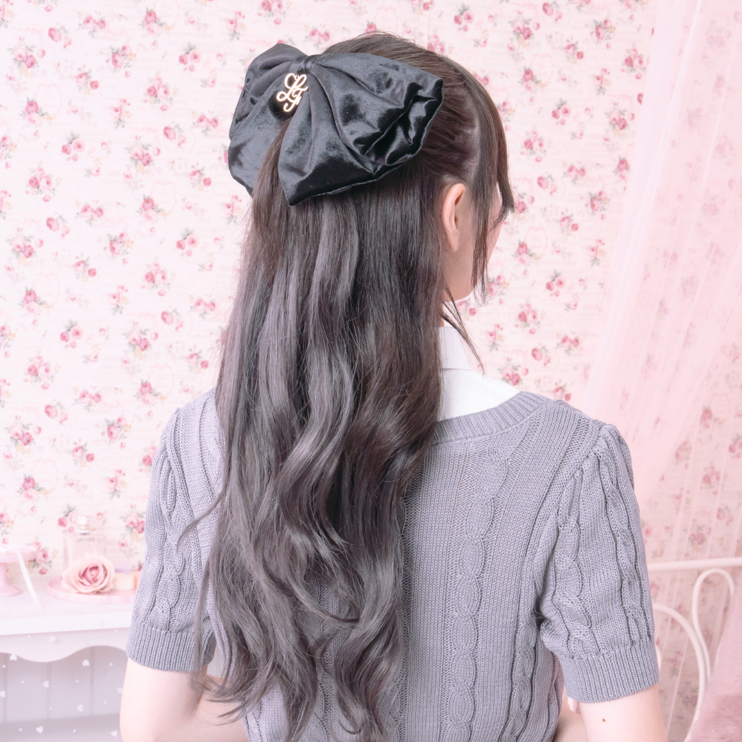 《LAFARY closet》ベロアリボンバレッタ