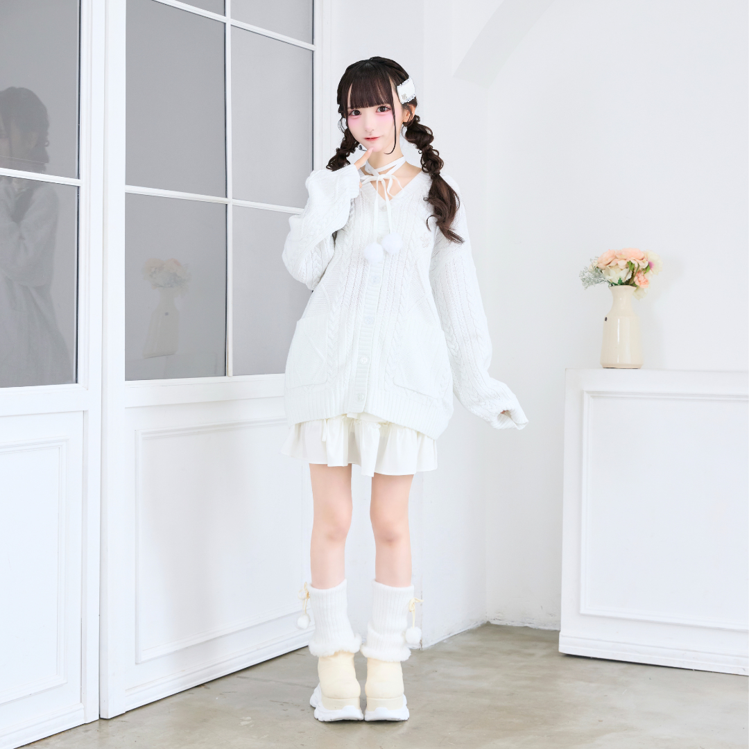 《LAFARY closet》ルーズニット厚底ブーツ