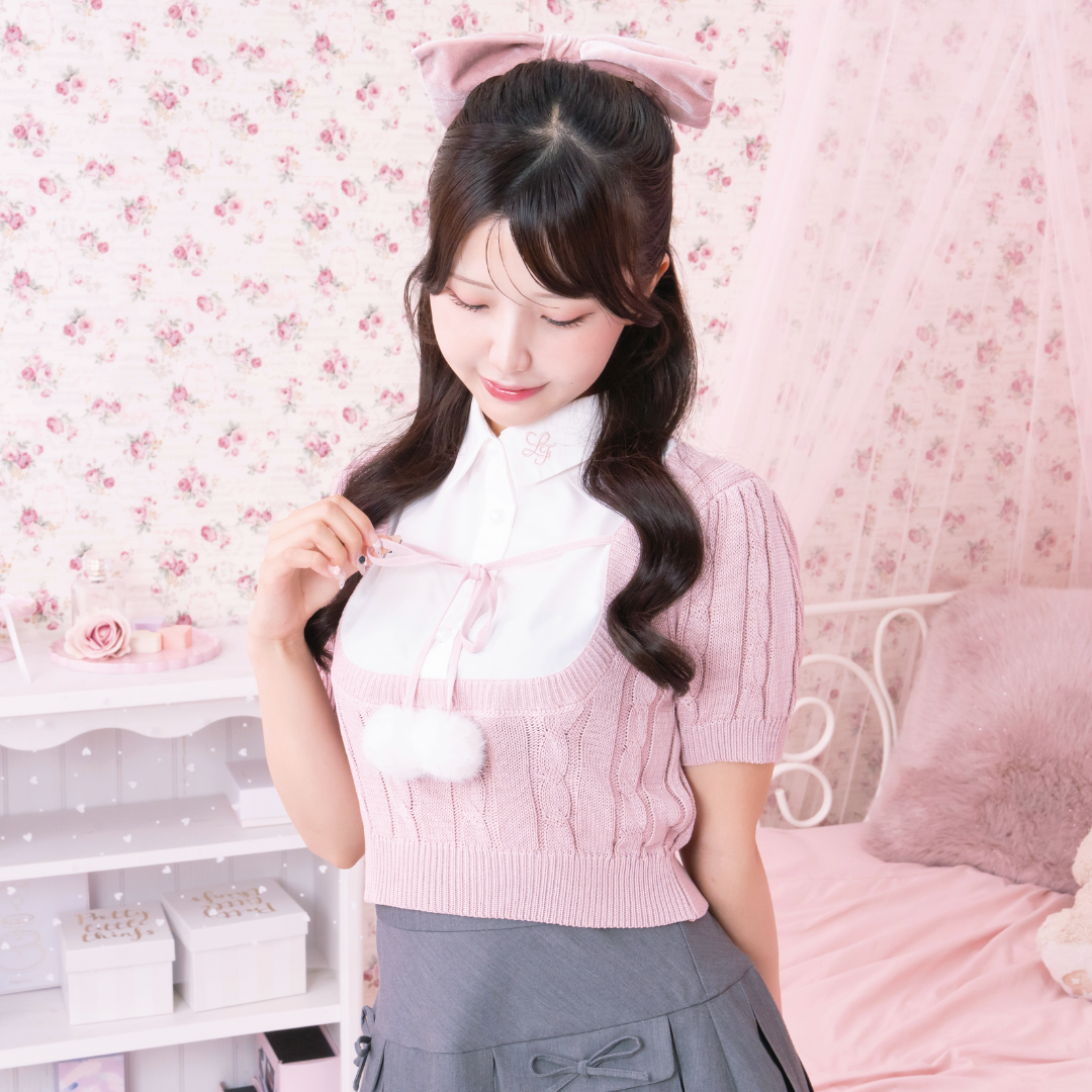 《LAFARY closet》シャツレイヤードニット
