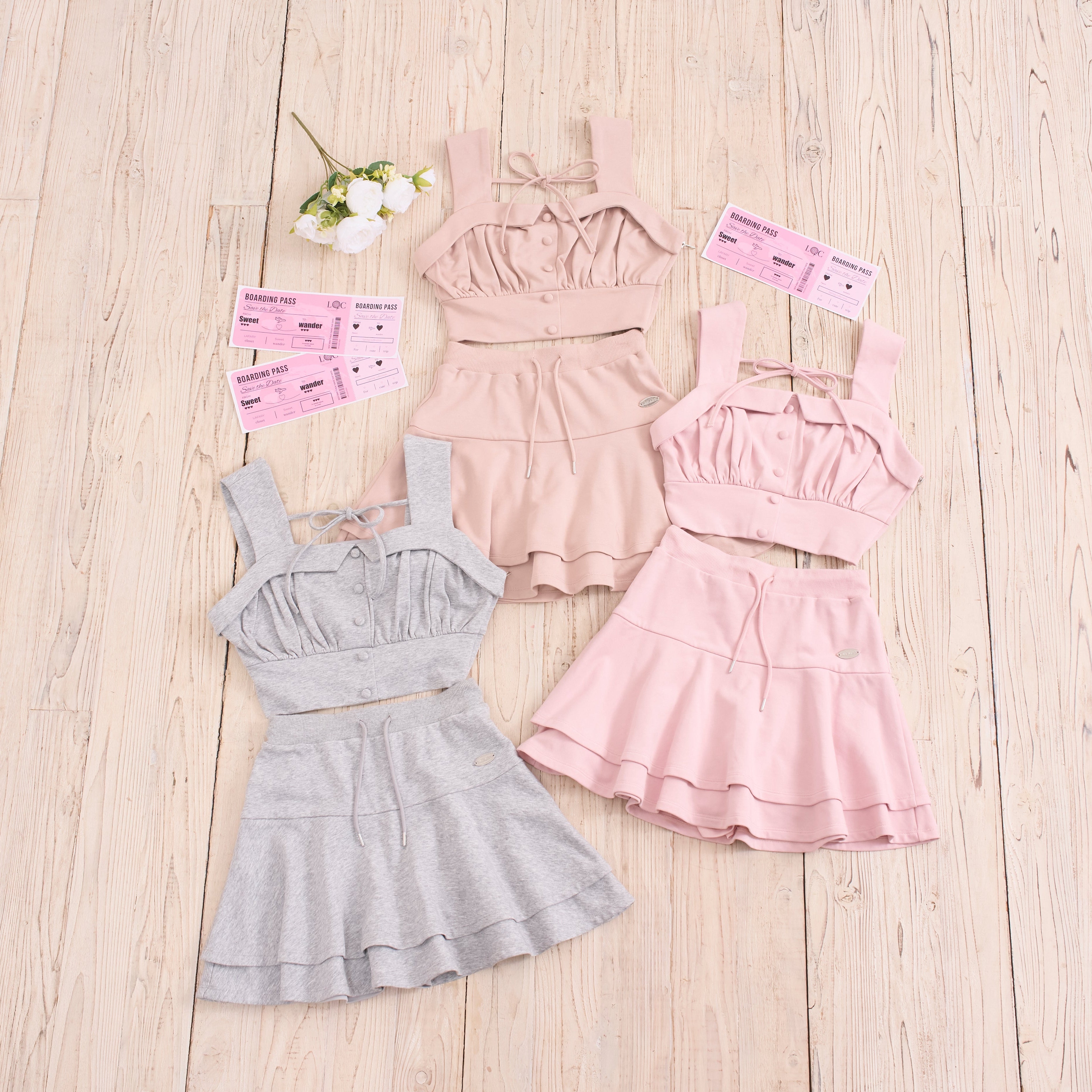 《LAFARY closet》スウェットビスチェセットアップ