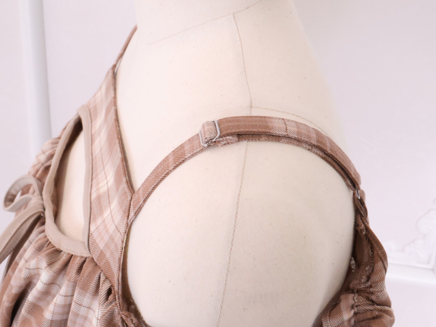 《LAFARY》チェックキャミロングワンピース