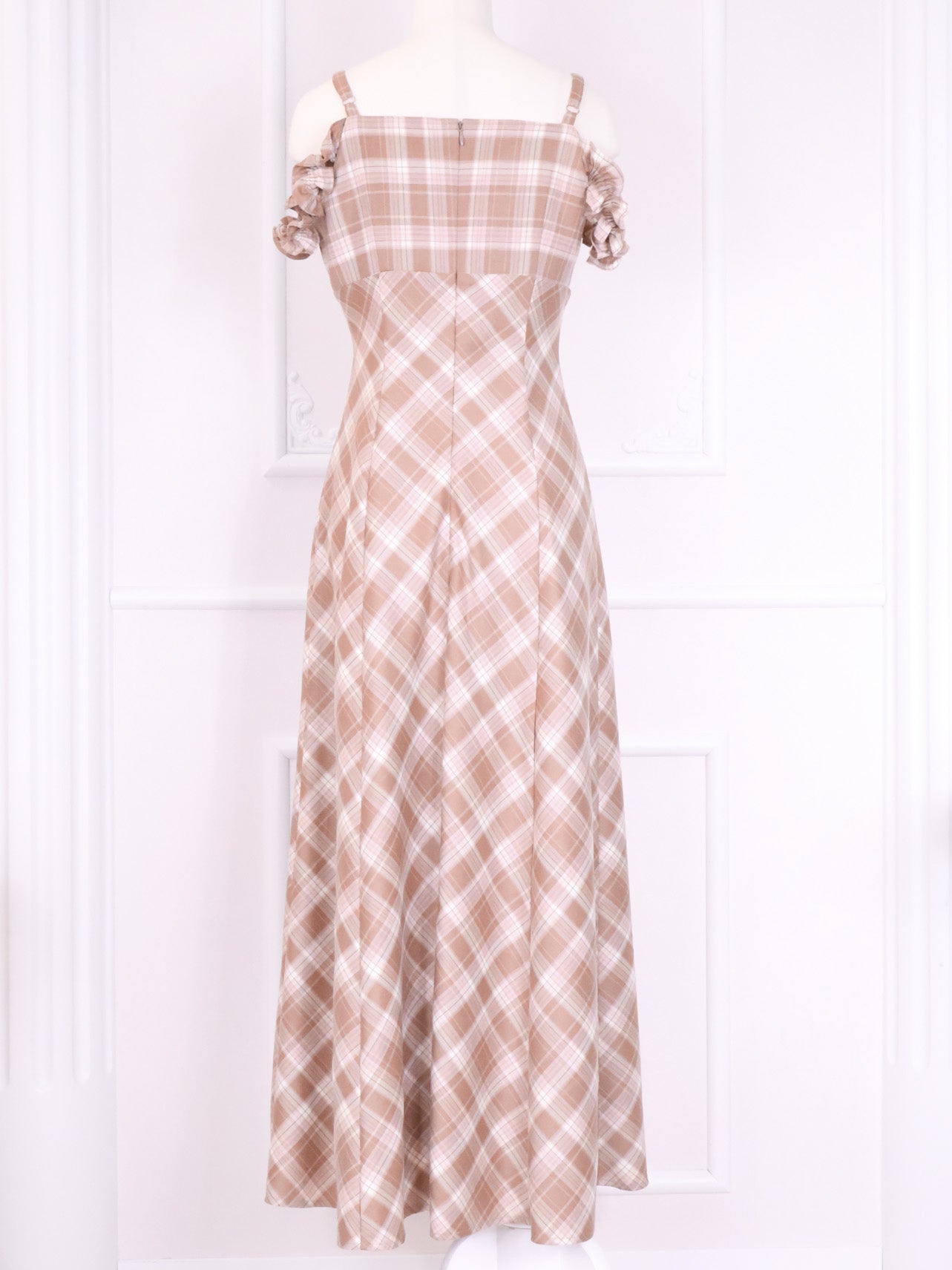 《LAFARY》チェックキャミロングワンピース