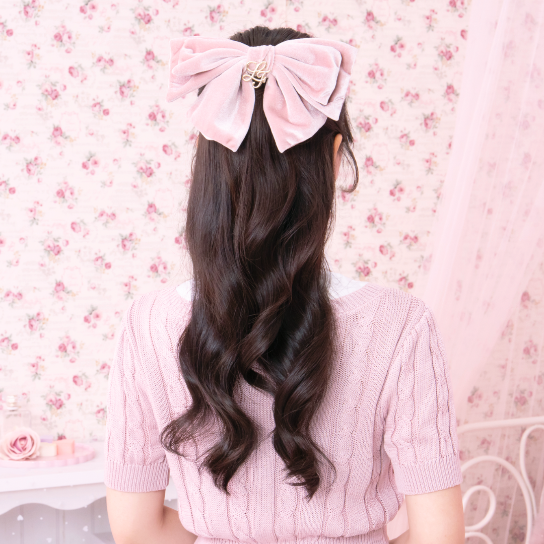 《LAFARY closet》ベロアリボンバレッタ