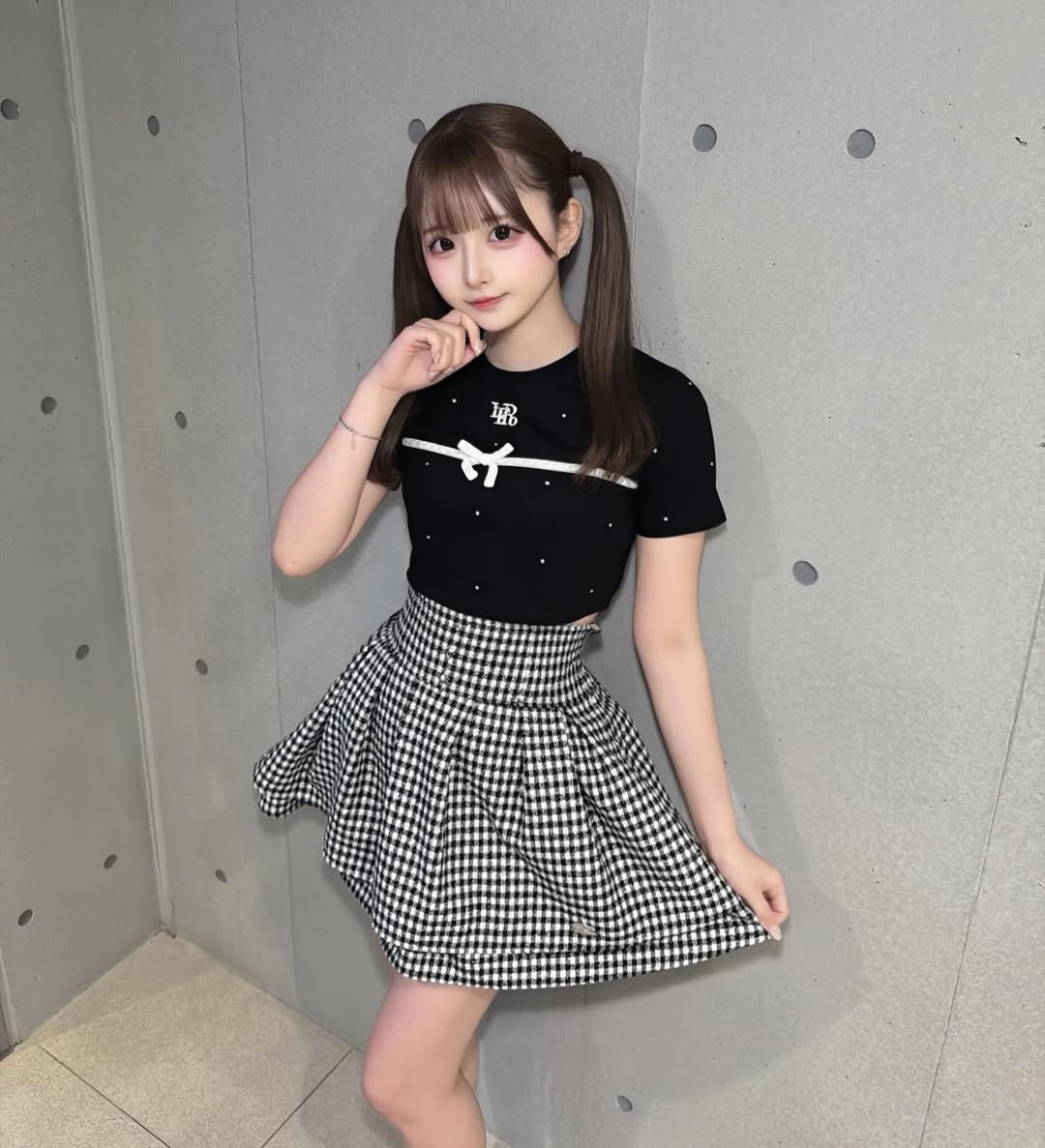 LAFARY closet》ギンガムツイードスカパン- LAFARY ONLINE