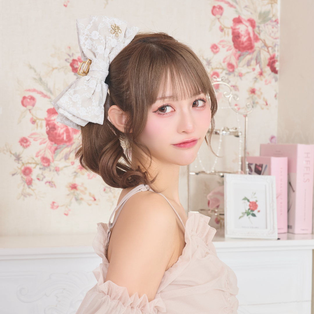 《LAFARY closet》レースリボンバンスクリップ
