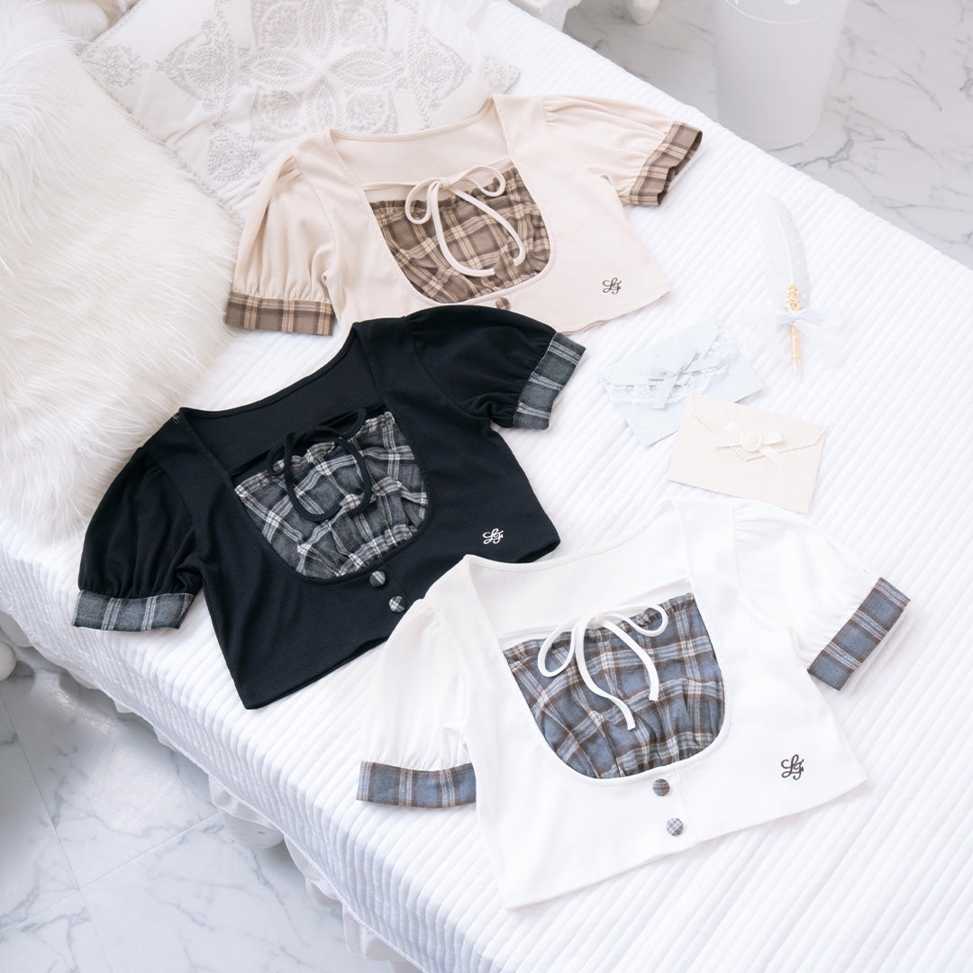 LAFARY closet》チェックレイヤードリブトップス- LAFARY ONLINE
