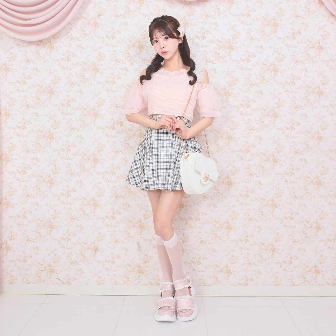 《LAFARY closet》チュールレースハートバッグ