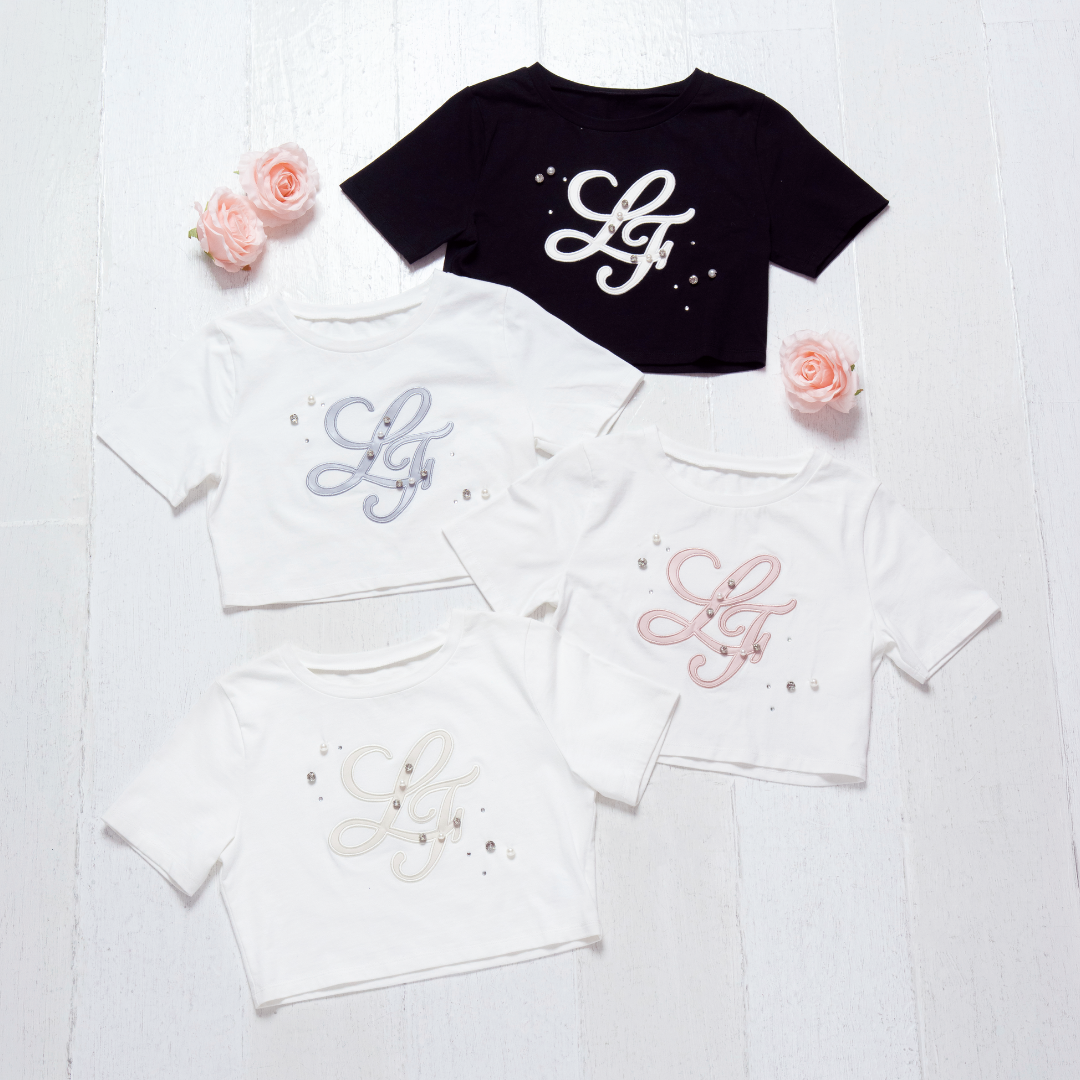 《LAFARY closet》合皮ロゴチビTシャツ
