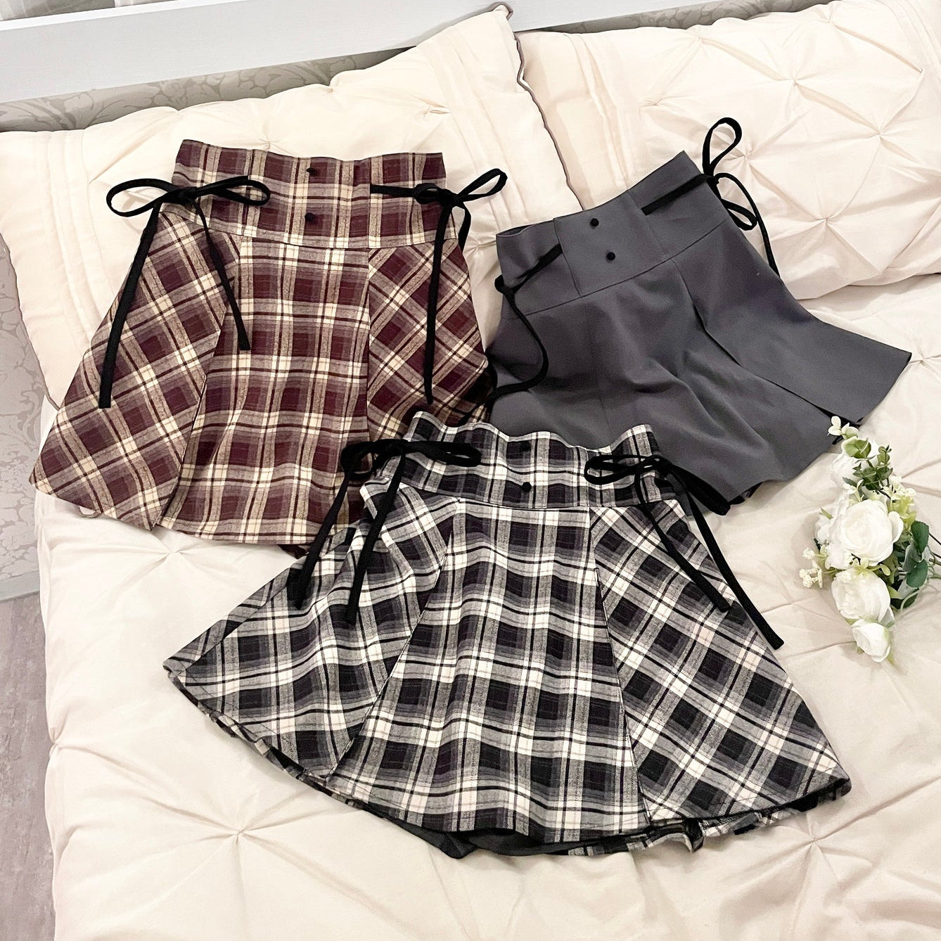 《LAFARY》ボックスプリーツスカート