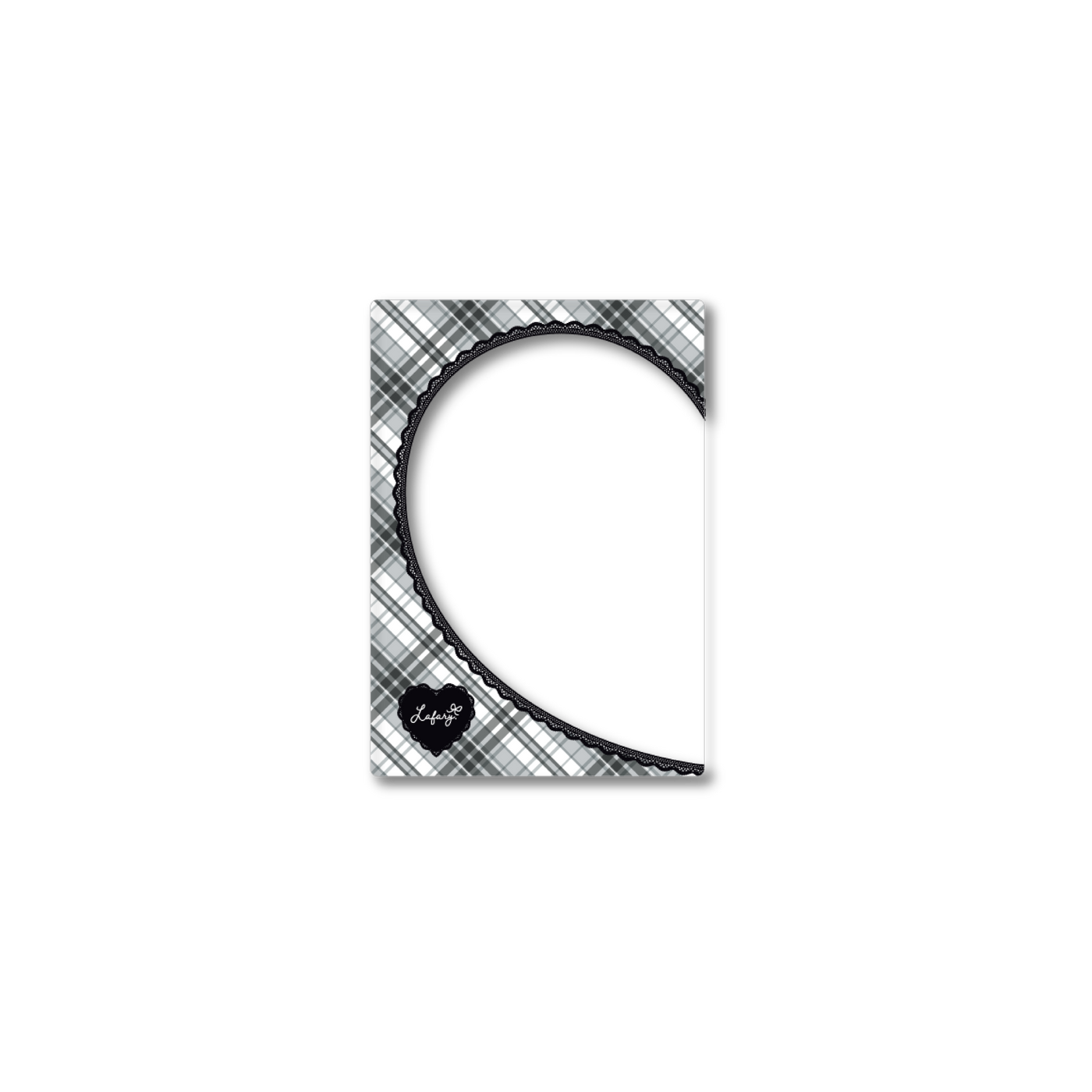 《Lafaryオリジナル》メルティチェック/ブラック オタ活カードケース<つながる(左)>B8（トレカ）