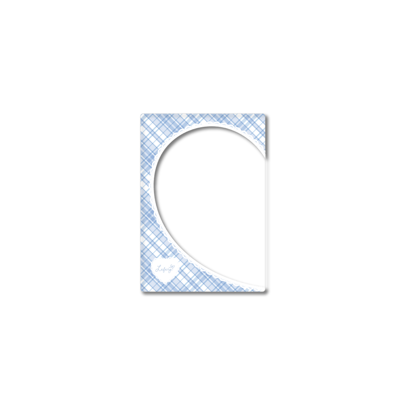 《Lafaryオリジナル》メルティチェック/ブルー オタ活カードケース<つながる(左)>B8（トレカ）