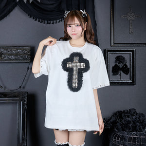 《mine》スタッズクロスTシャツ 1
