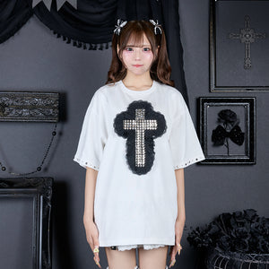《mine》スタッズクロスTシャツ 2