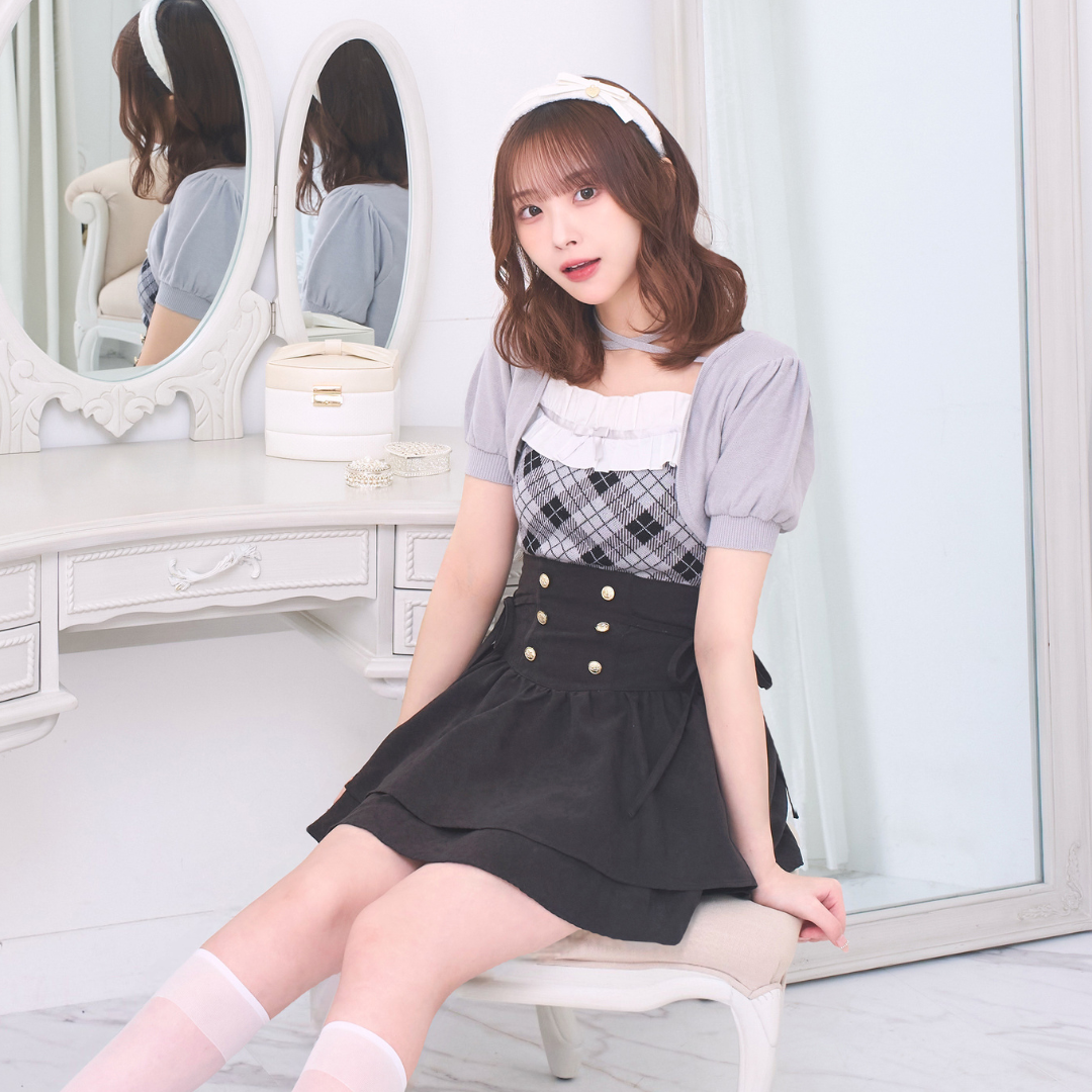 《LAFARY closet》チェックアンサンブルニットトップス